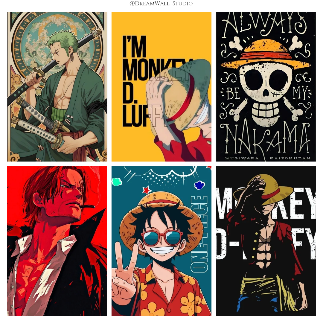 Pirates and Shadow Wall Poster Set – One Piece x Solo Leveling