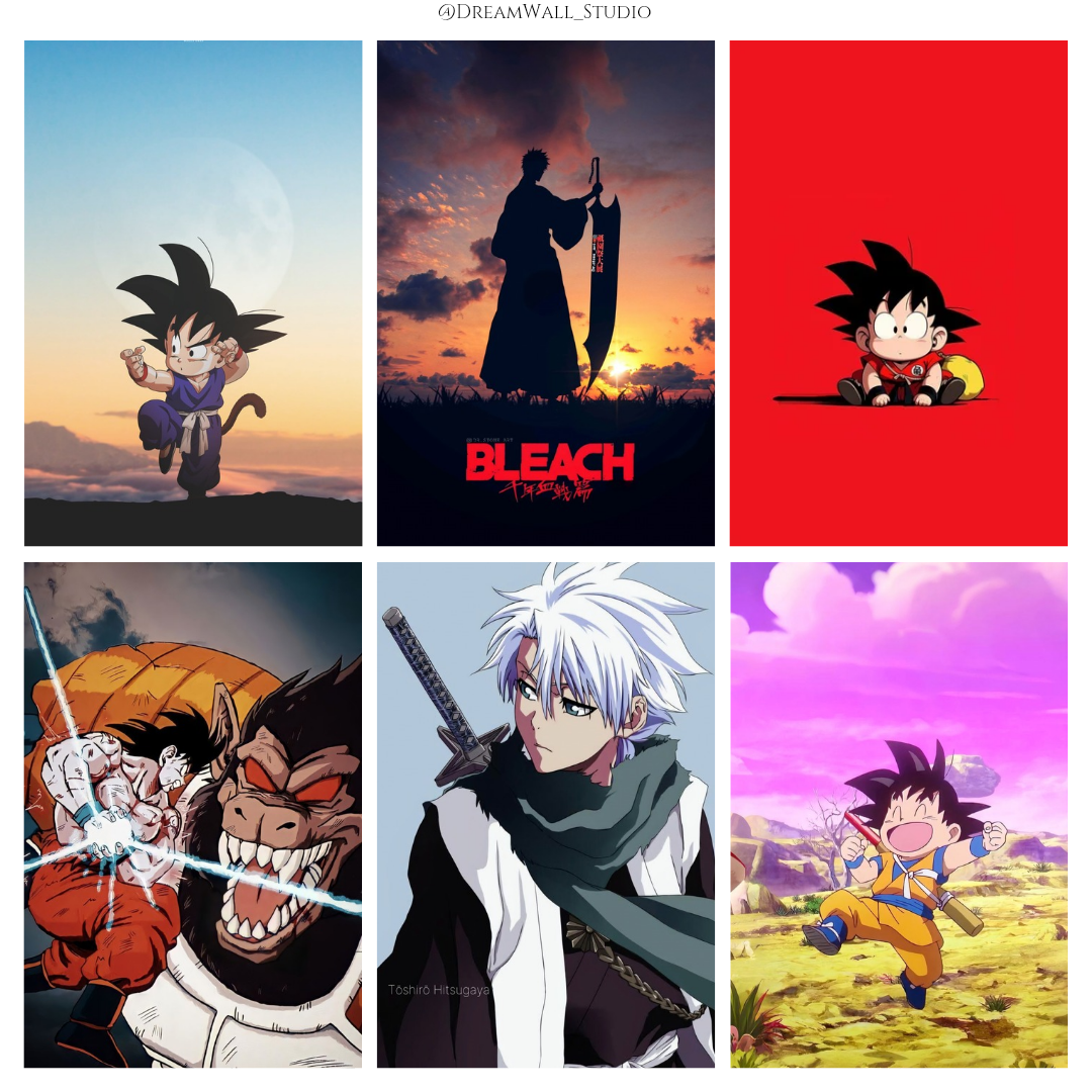 Power Beyond Limits Bleach x Dragon Ball Z Wall Poster Set