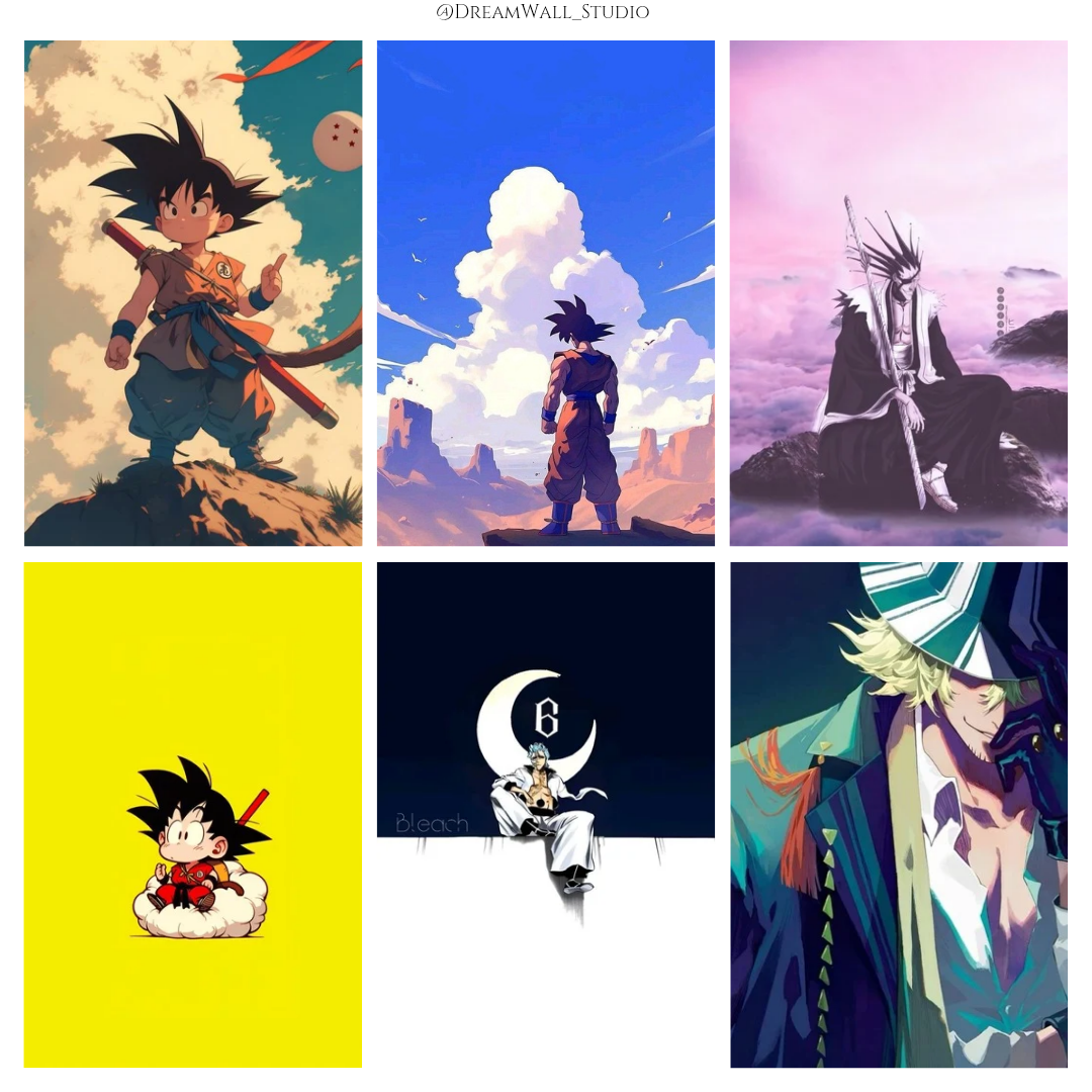 Power Beyond Limits Bleach x Dragon Ball Z Wall Poster Set