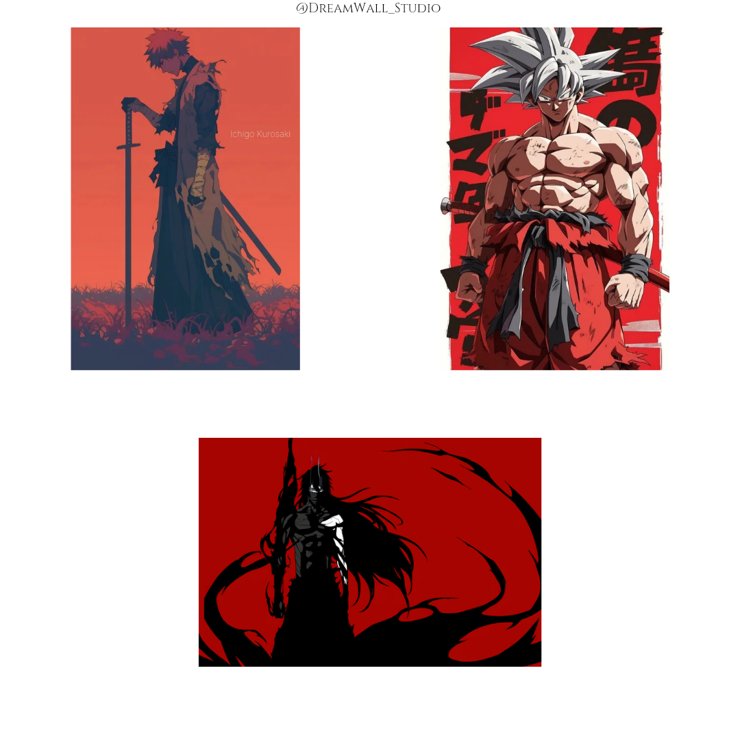 Power Beyond Limits Bleach x Dragon Ball Z Wall Poster Set