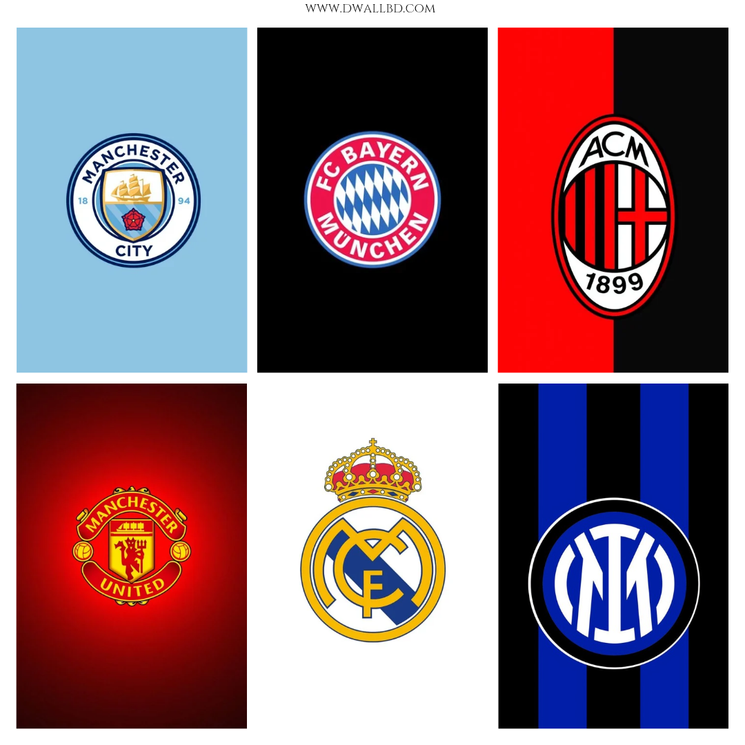 Iconic Football Club Logo Poster Card Set