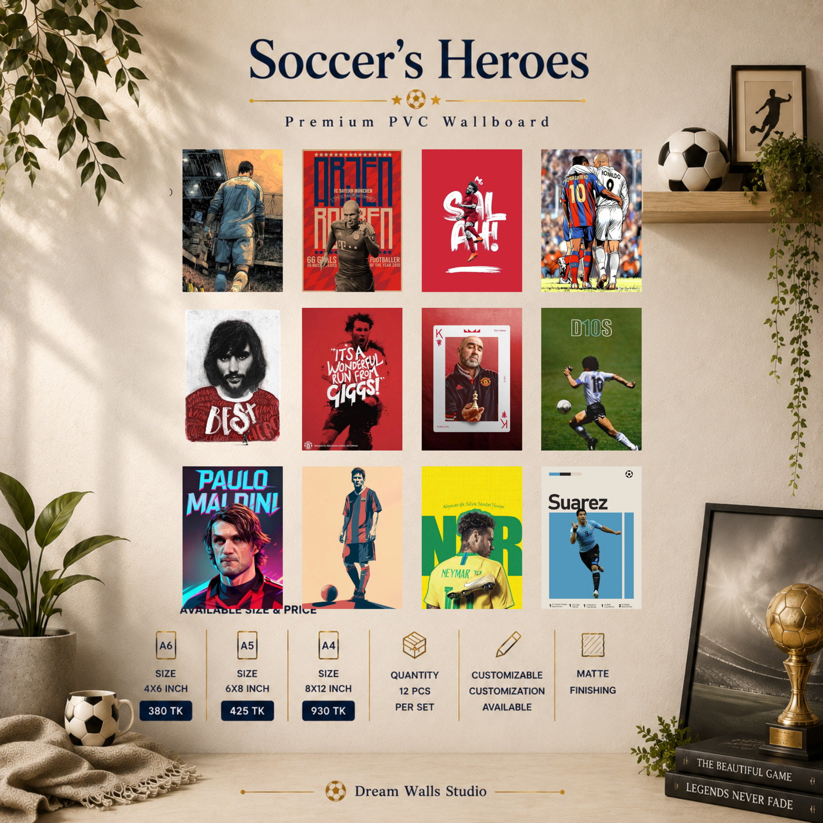 Soccer's Heroes PVC Wallmate | 12pcs set