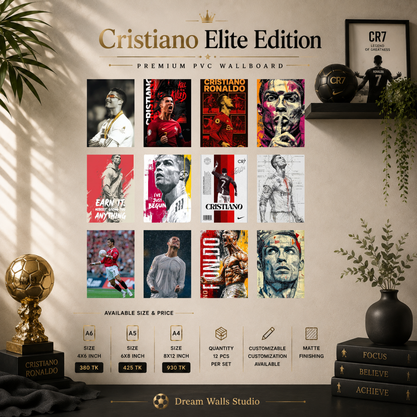 Cristiano Elite Edition PVC Wallmate | 12pcs set