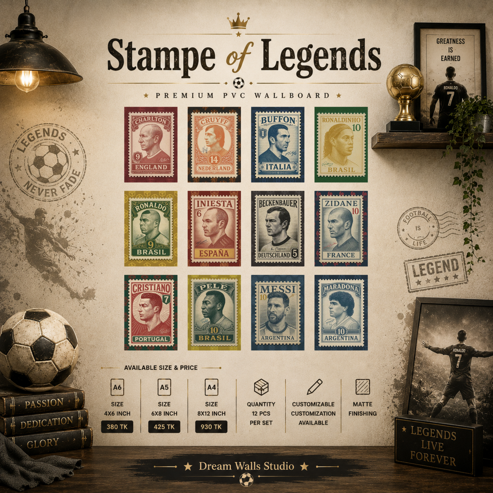 Stamp Of Legends PVC Wallmate | 12pcs set