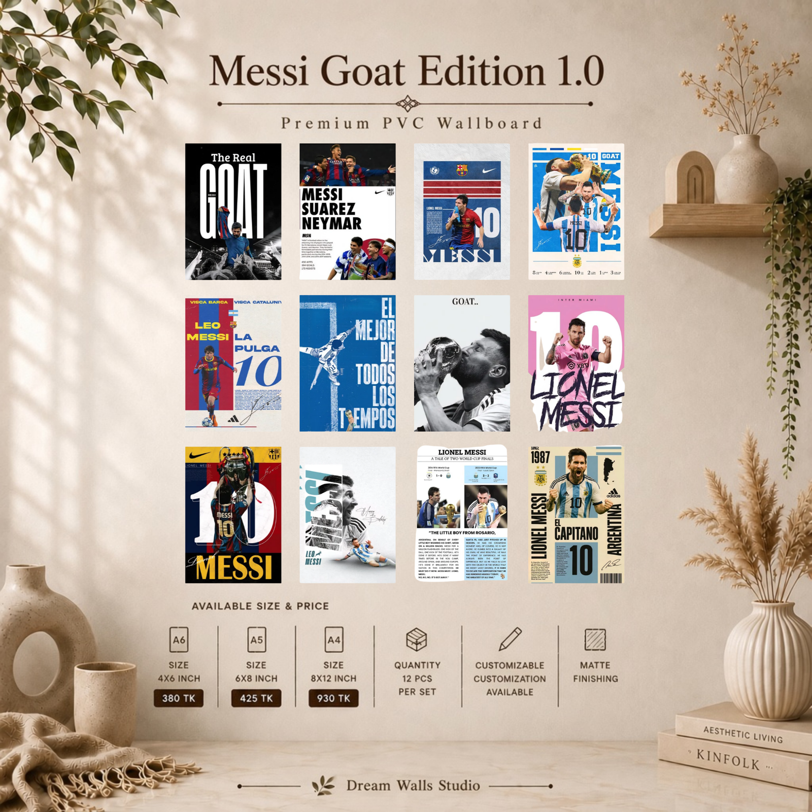 Messi Goat Edition 1 PVC Wallmate | 12pcs set