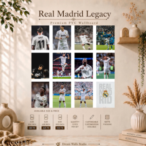 Real Madrid Legacy PVC Wallmate | 12pcs set