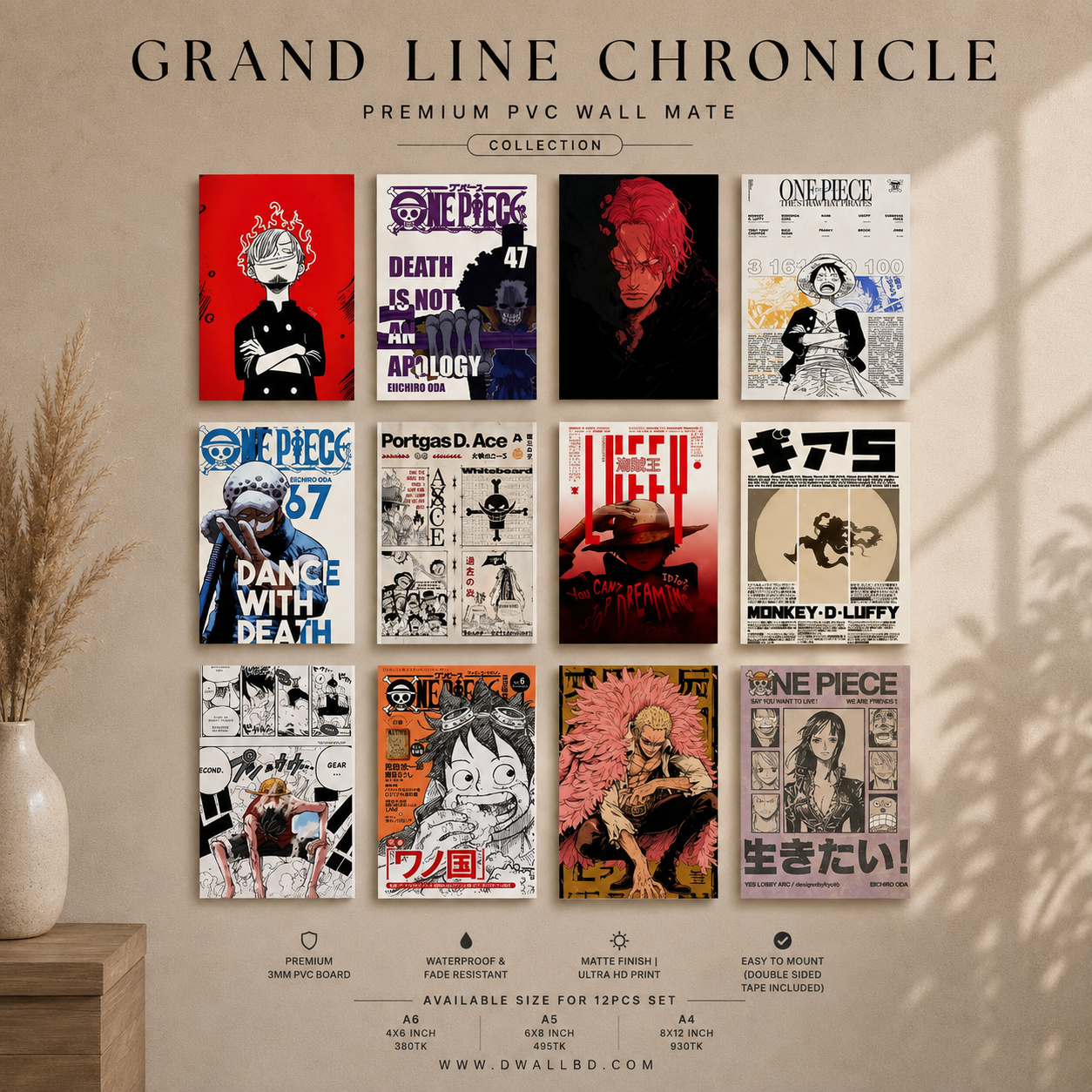Grand Line Chronicles PVC Wallmate | 12pcs set