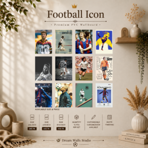 Football Icons  PVC Wallmate | 12pcs set
