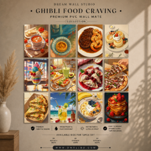 Ghibli Food & Ceaving PVC Wallmate | 12pcs set
