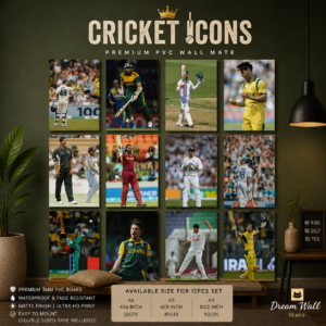 Cricket Icons PVC Wallmate | 12pcs set