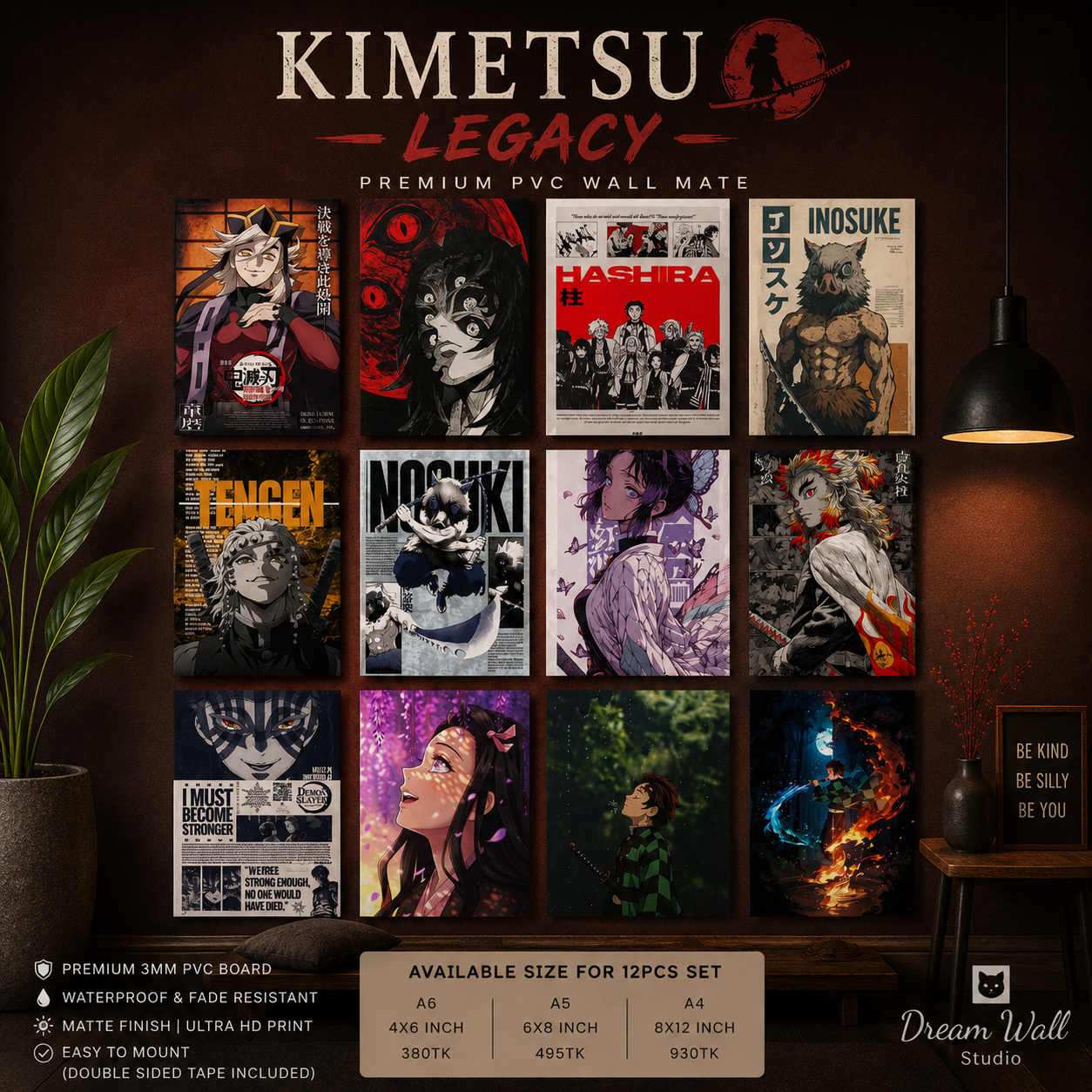 Kimetsu Legacy PVC Wallmate | 12pcs set
