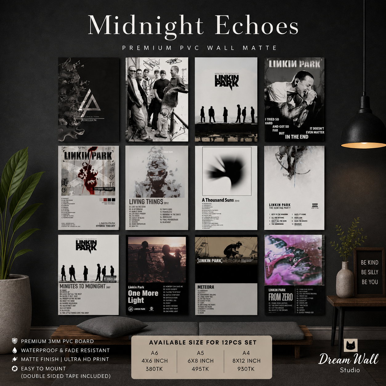 Midnight Echoes PVC Wallmate | 12pcs set