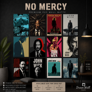 No Mercy 12 Pcs PVC Wallmate set – John Wick wall decor