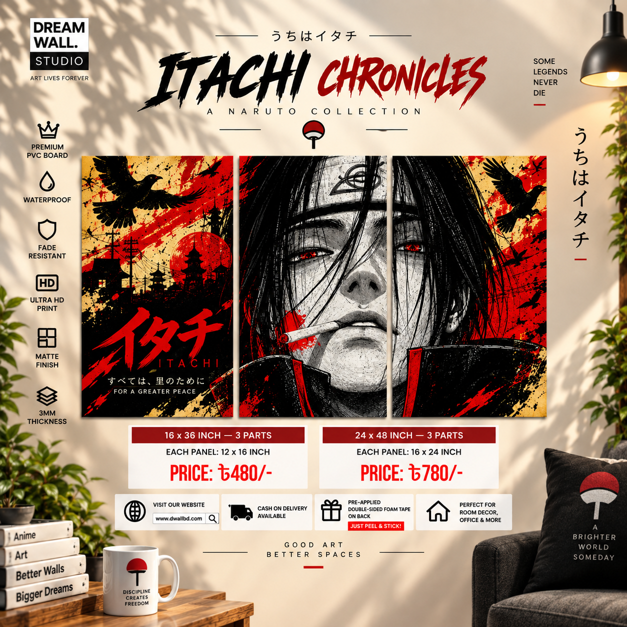 Itachi Chronicles 3 Part PVC Wallboard Set