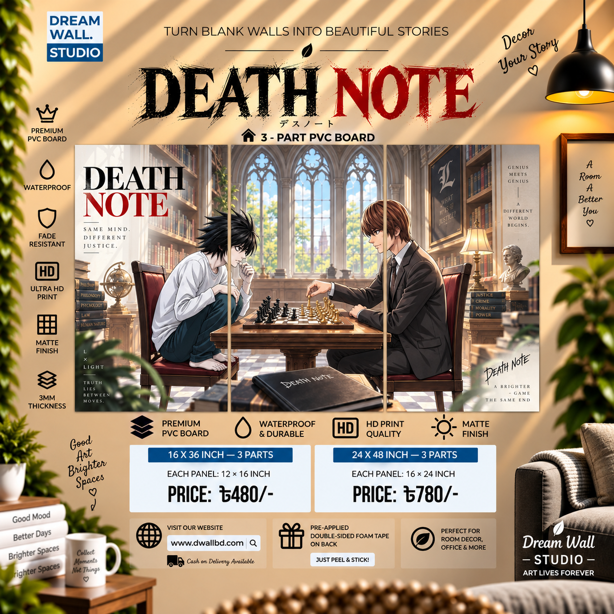 Death Note 3 Part PVC Wallboard Set