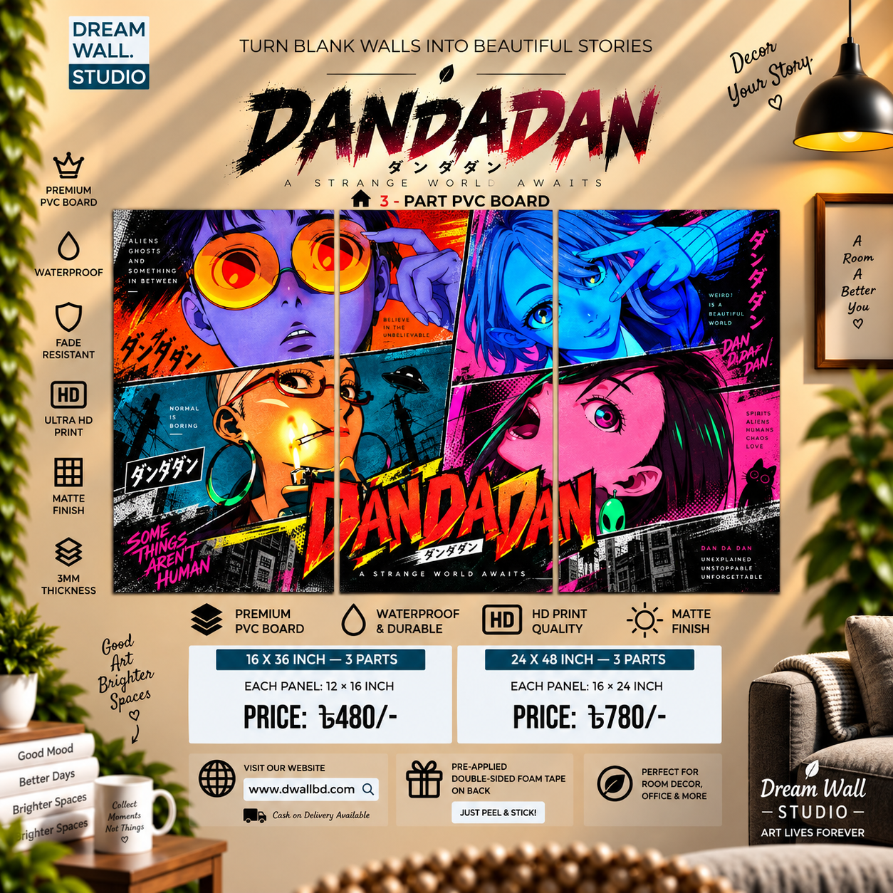 Dandadan 3 Part PVC Wallboard Set