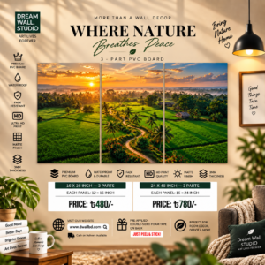 Where Nature Breathes Peace 3 Part PVC Wallboard Set