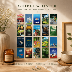 Ghibli Whisper Mini Poster Card Pack – Studio Ghibli poster cards by Dream Wall Studio