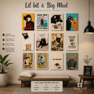 Lil Bit & Big Mud 12 Pcs PVC Wallmate set