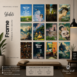 Ghibli Frame 12 Pcs PVC Wallmate set