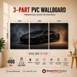 Black Lamborghini 3 Part PVC Wallboard Set