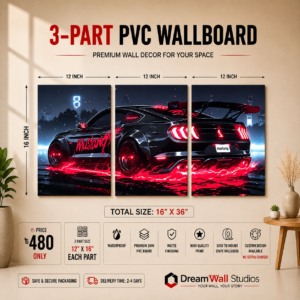 Mustang Neon Night 3 Part PVC Wallboard Set