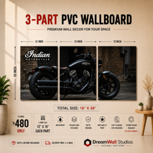 Indian Motorcycle 3 Part PVC Wallboard Set