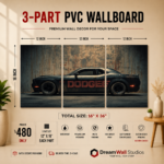Dodge Black Muscle 3 Part PVC Wallboard Set