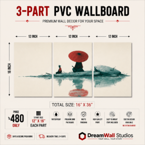 Red Umbrella Samurai 3 Part PVC Wallboard Set