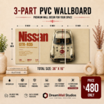 Nissan GTR-R35 Vintage 3 Part PVC Wallboard Set