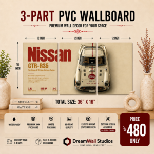 Nissan GTR-R35 Vintage 3 Part PVC Wallboard Set
