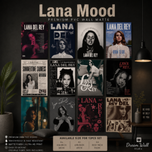 Lana Mood 12 Pcs PVC Wallmate set – Lana Del Rey wall decor