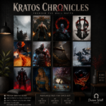 Kratos Chronicles 12 Pcs PVC Wallmate set – God of War wall decor