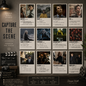 Capture the Scene 12 Pcs PVC Wallmate set – movie wall decor