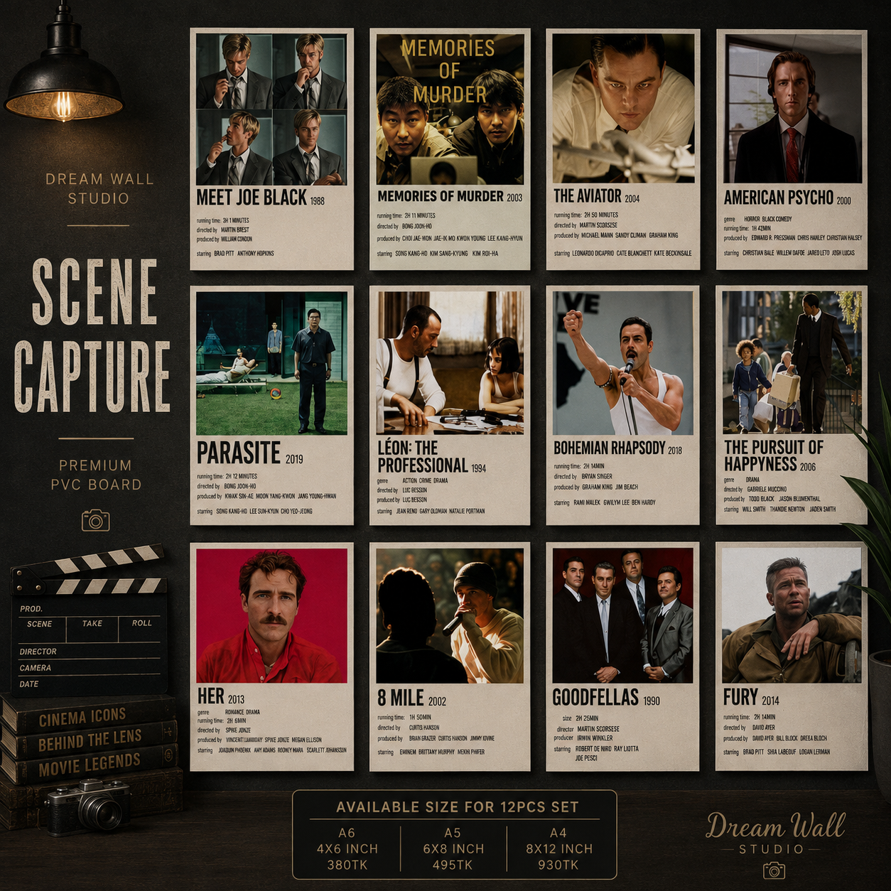 Scene Capture 12 Pcs PVC Wallmate set – movie wall decor