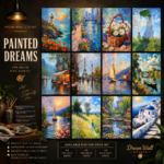 Painted Dreams 12 Pcs PVC Wallmate set – painting wall decor