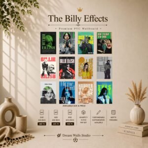 The Billy Effects 12 Pcs PVC Wallmate set – Billie Eilish wall decor