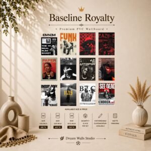 Baseline Royalty 12 Pcs PVC Wallmate set – hip-hop wall decor