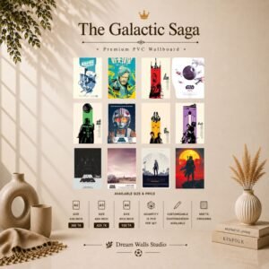 The Galactic Saga 12 Pcs PVC Wallmate set – Star Wars wall decor