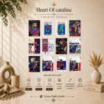 Heart Of catalina 12 Pcs PVC Wallmate set – FC Barcelona wall decor