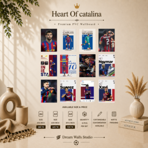 Heart Of catalina 12 Pcs PVC Wallmate set – FC Barcelona wall decor