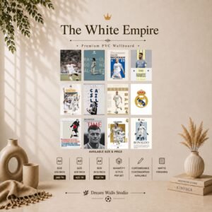 The White Empire 12 Pcs PVC Wallmate set – Real Madrid wall decor