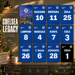 Chelsea Legacy 12 Pcs PVC Wallmate set – Chelsea FC wall decor