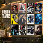 Fusion Frames 12 Pcs PVC Wallmate set – anime wall decor
