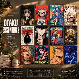Otaku Essentials 12 Pcs PVC Wallmate set – anime wall decor