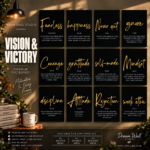 Vision & Victory 12 Pcs PVC Wallmate set – motivational wall decor