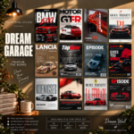 Dream Garage 12 Pcs PVC Wallmate set – car wall decor