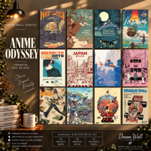 Anime Odyssey 12 Pcs PVC Wallmate set – anime wall decor