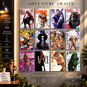 Adventure Awaits 12 Pcs PVC Wallmate set – One Piece wall decor