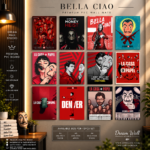 Bella Ciao 12 Pcs PVC Wallmate set – Money Heist wall decor